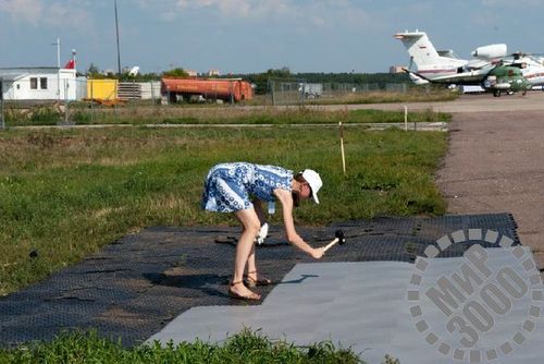 Напольное ПВХ покрытие (настил) для выставочного павильона